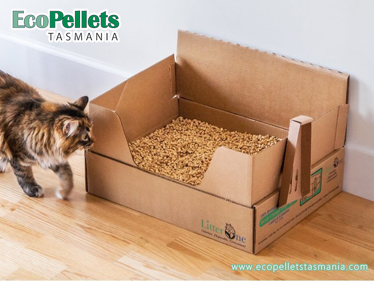 What are the benefits of using wood pellets as cat litter?